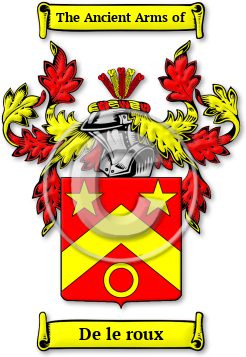 De le roux Family Crest Download (jpg) Legacy Series - 150 DPI